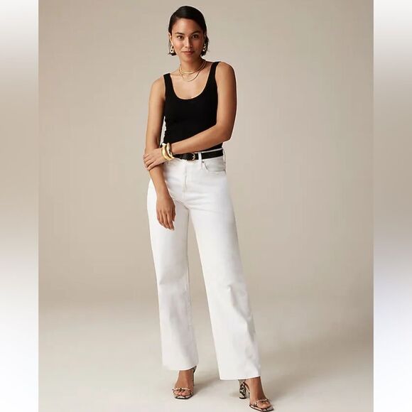 J Crew Slim Wide Leg Jeans 32 - Picture 1 of 15